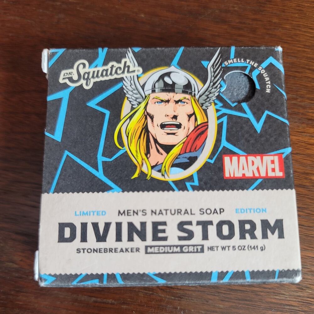 Dr. Squatch Limited Edition DIVINE STORM Natural Soap Bar MARVEL THOR / 5oz
